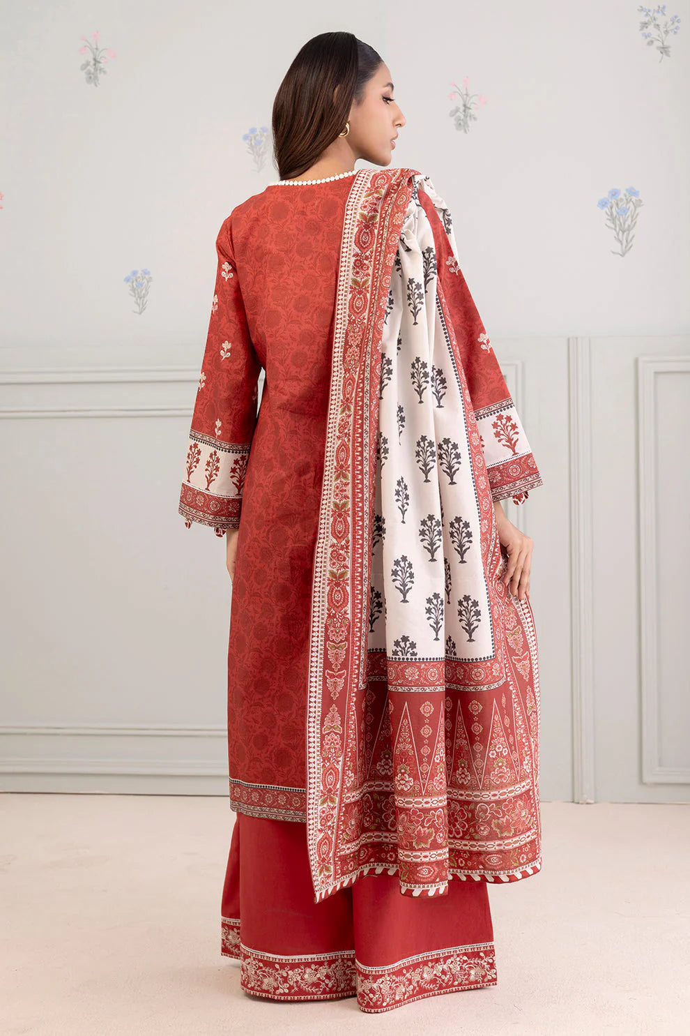Zellbury Summer Embroidered Lawn Unstitched 3Pc Suit WUS25E30344