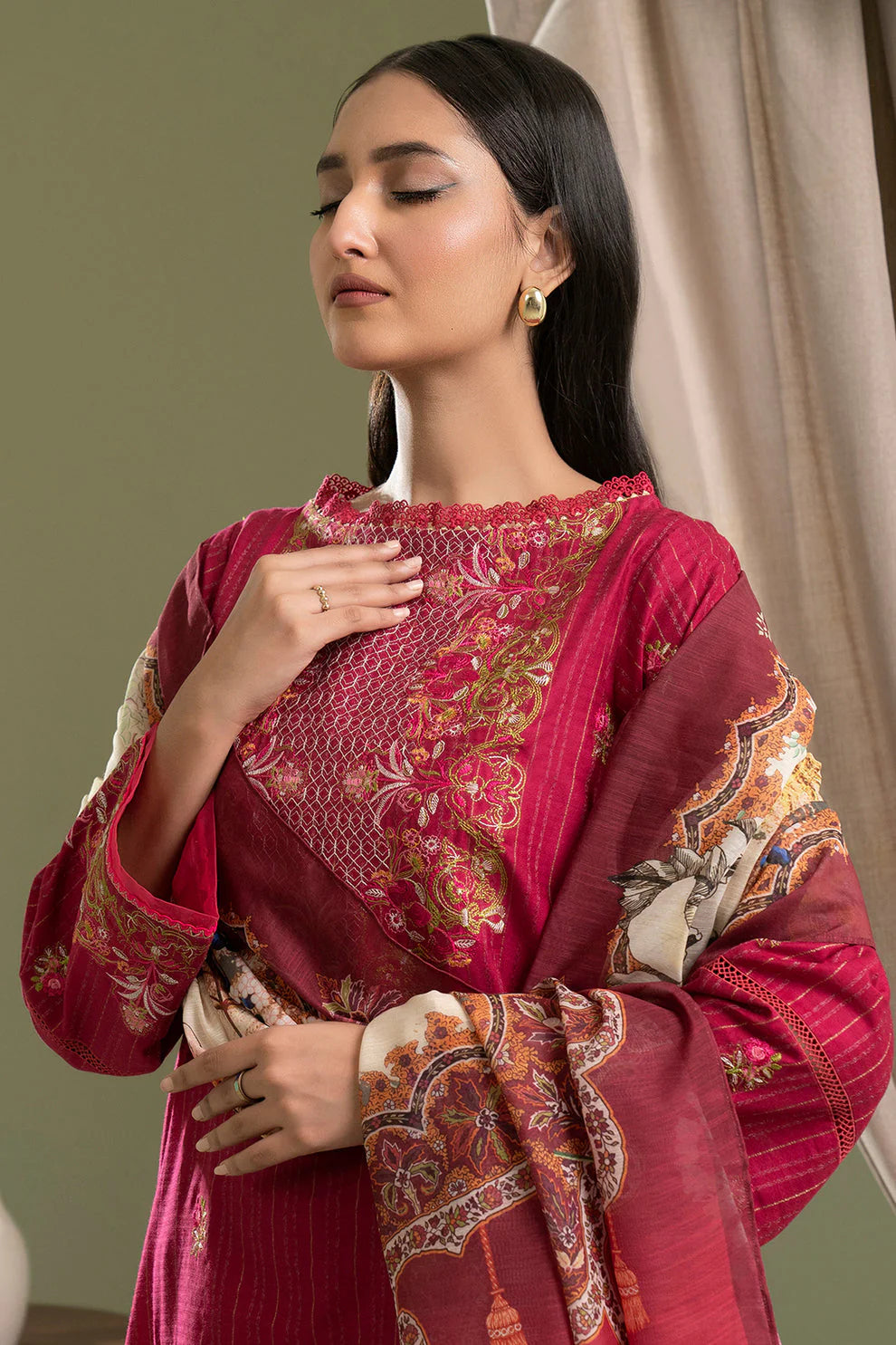 Zellbury Summer Embroidered Lawn Unstitched 3Pc Suit WUS25E30346