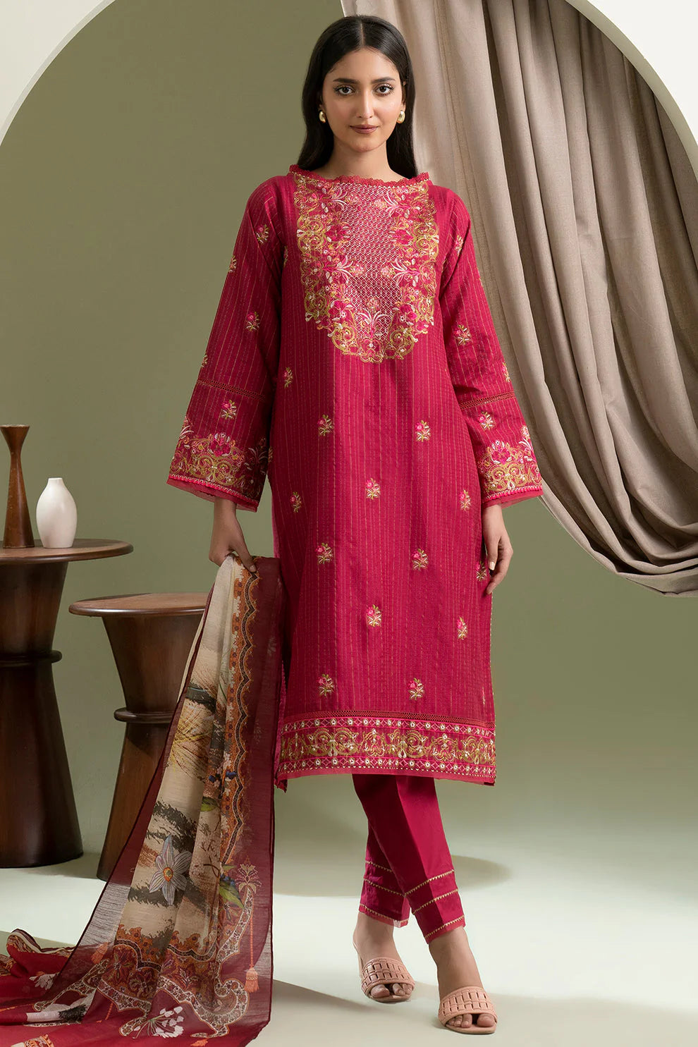Zellbury Summer Embroidered Lawn Unstitched 3Pc Suit WUS25E30346