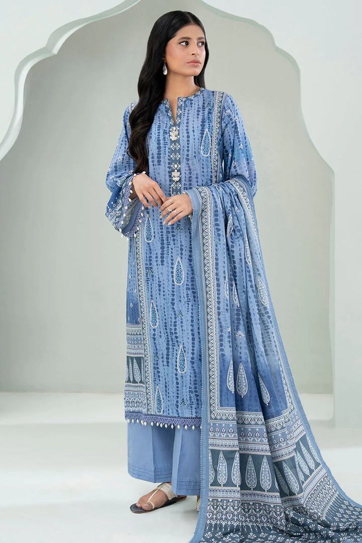 Zellbury Summer Embroidered Lawn Unstitched 3Pc Suit WUS25E30456