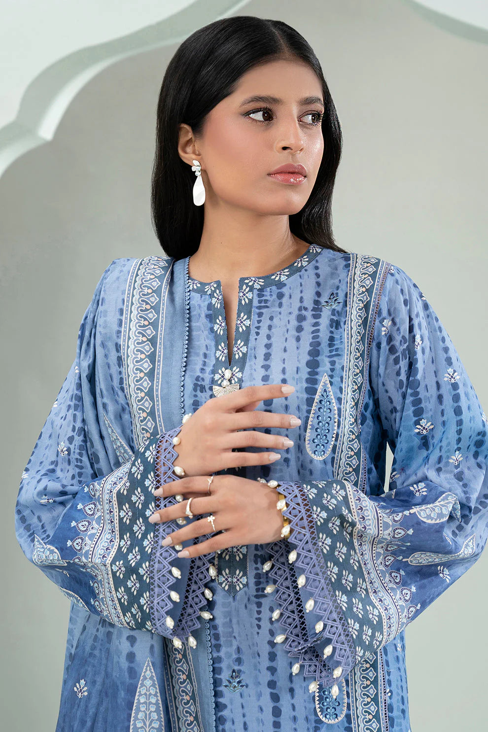 Zellbury Summer Embroidered Lawn Unstitched 3Pc Suit WUS25E30456