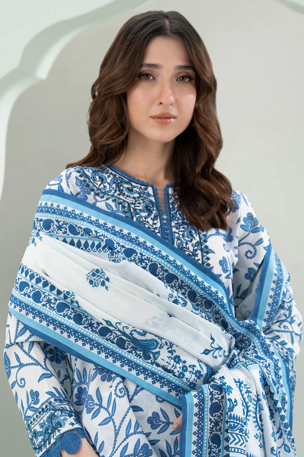 Zellbury Summer Embroidered Lawn Unstitched 3Pc Suit WUS25E30526