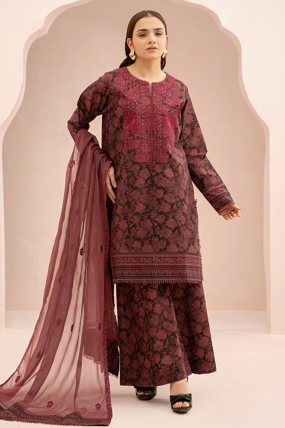 Zellbury Summer Embroidered Lawn Unstitched 3Pc Suit WUS25E30674