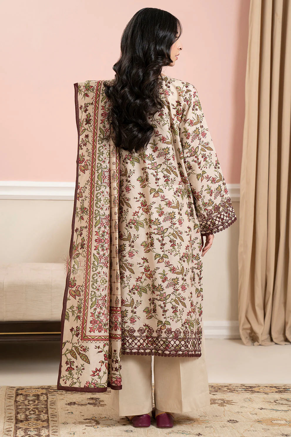 Zellbury Summer Embroidered Lawn Unstitched 3Pc Suit WUS25E30678