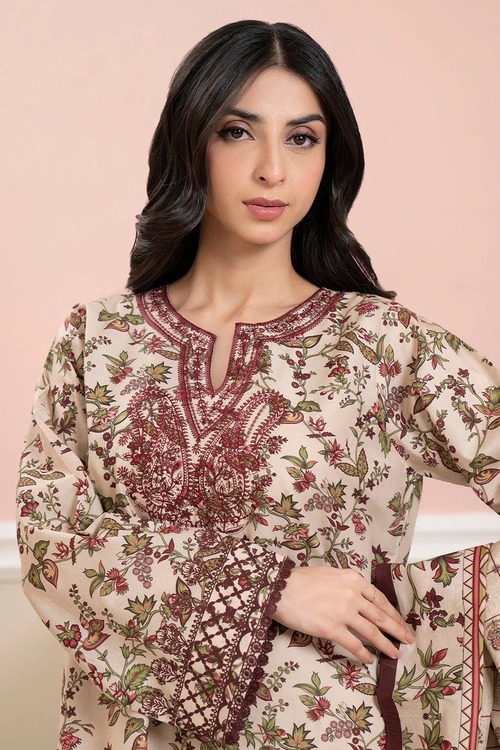 Zellbury Summer Embroidered Lawn Unstitched 3Pc Suit WUS25E30678