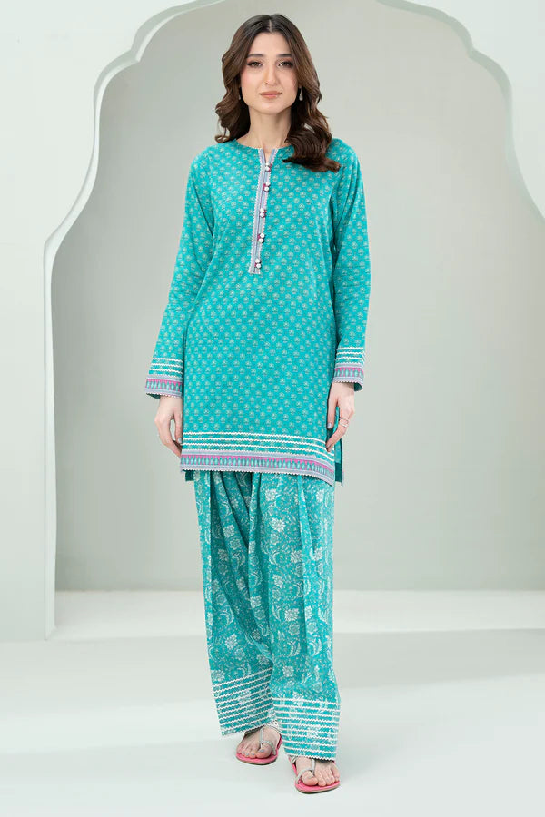 Zellbury Printed Lawn 2 Piece Unstitched Suit WUS25X20413