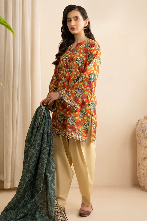 Zellbury Printed Lawn 2 Piece Unstitched Suit WUS25X20540