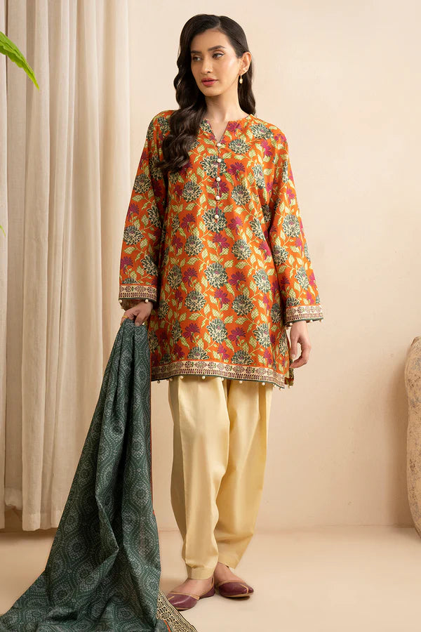 Zellbury Printed Lawn 2 Piece Unstitched Suit WUS25X20540