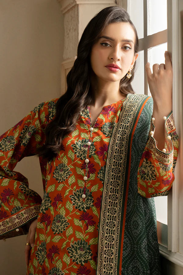 Zellbury Printed Lawn 2 Piece Unstitched Suit WUS25X20540