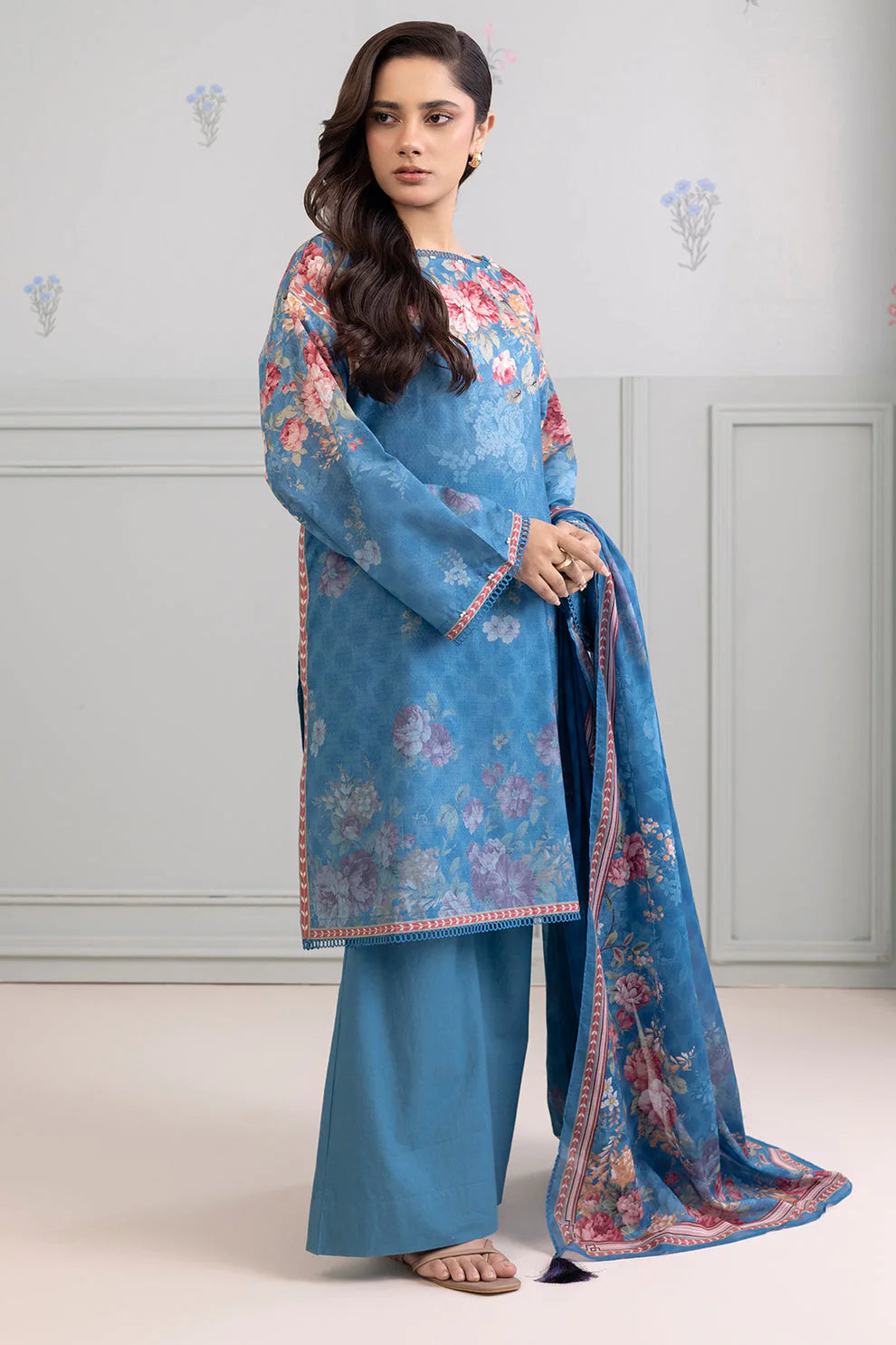 Zellbury Summer Printed Lawn Unstitched 3Pc Suit WUS25X30394