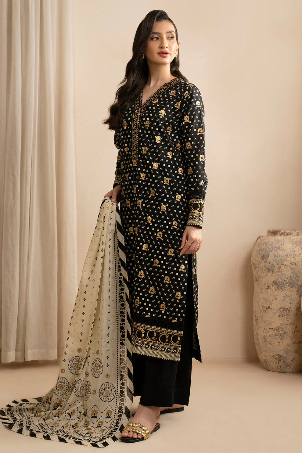 Zellbury Summer Printed Lawn Unstitched 3Pc Suit WUS25X30395