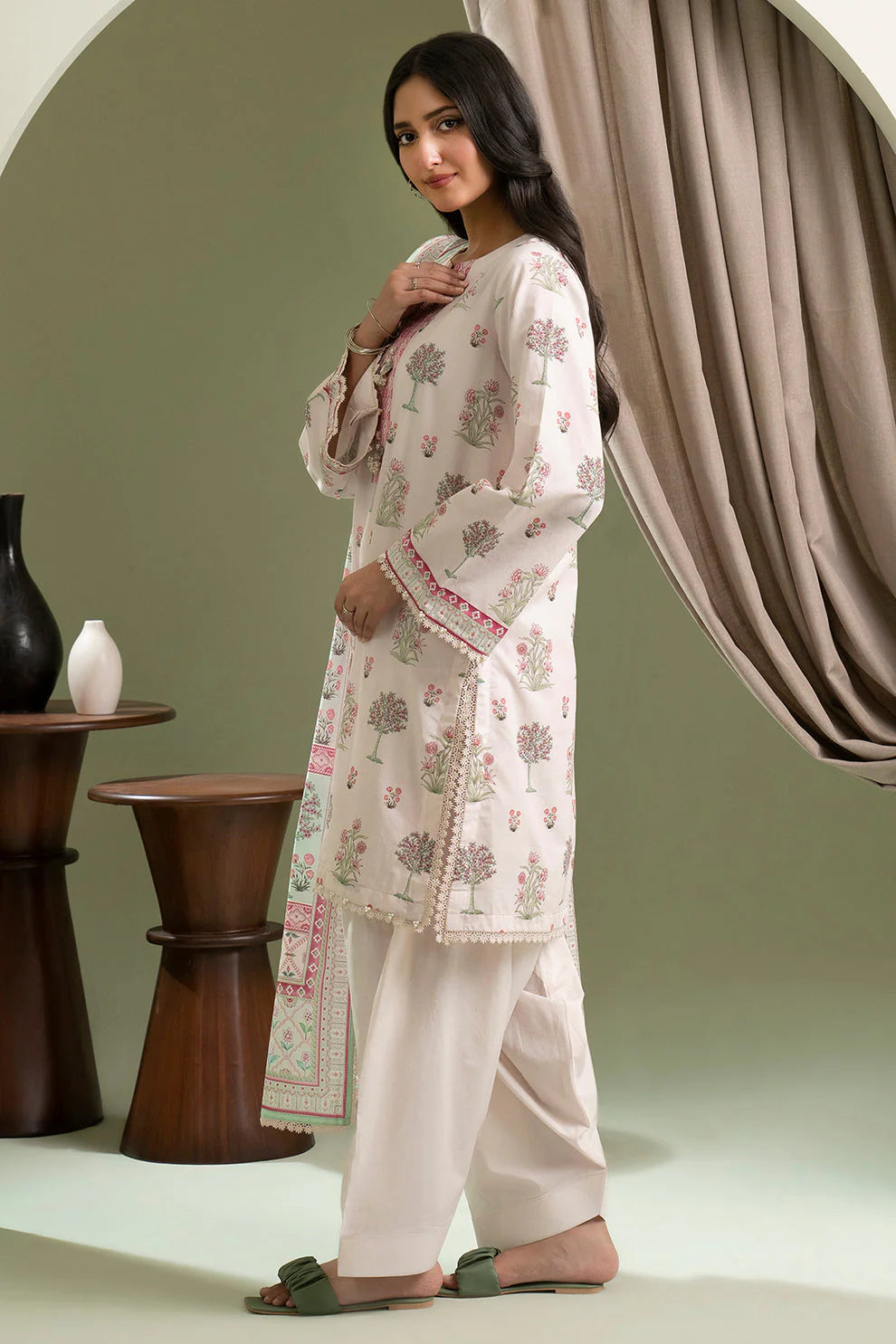 Zellbury Summer Printed Lawn Unstitched 3Pc Suit WUS25X30442