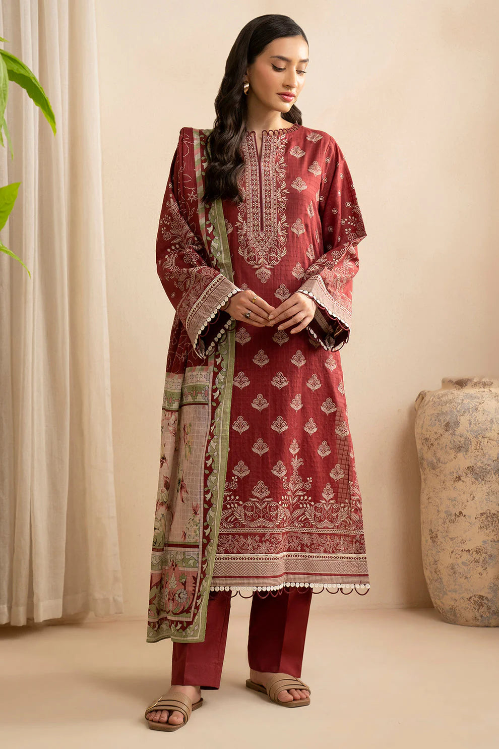 Zellbury Summer Printed Lawn Unstitched 3Pc Suit WUS25X30455