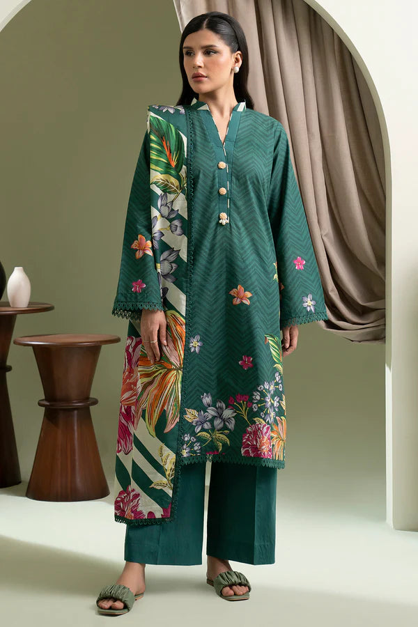 Zellbury Summer Printed Lawn Unstitched 3Pc Suit WUS25X30508