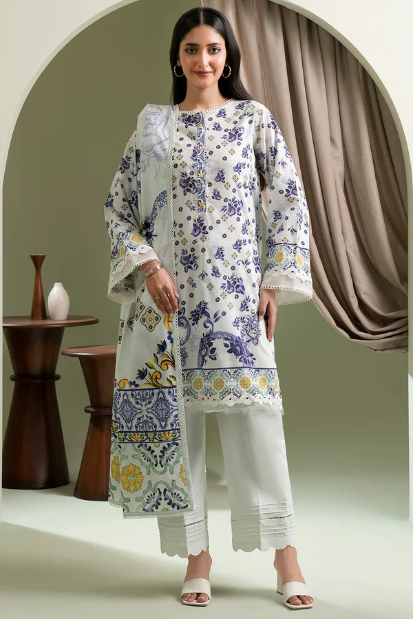 Zellbury Summer Printed Lawn Unstitched 3Pc Suit WUS25X30509