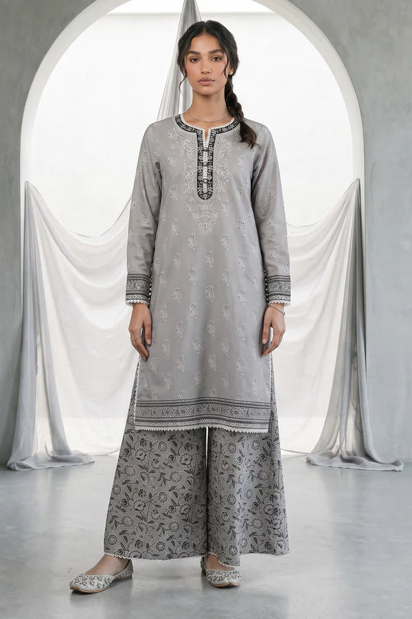 Zellbury Monochrome Lawn Unstitched 2 Pc-0933