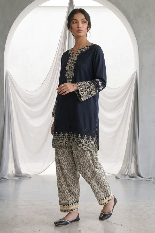 Zellbury Monochrome Lawn Unstitched 2 Pc-1069