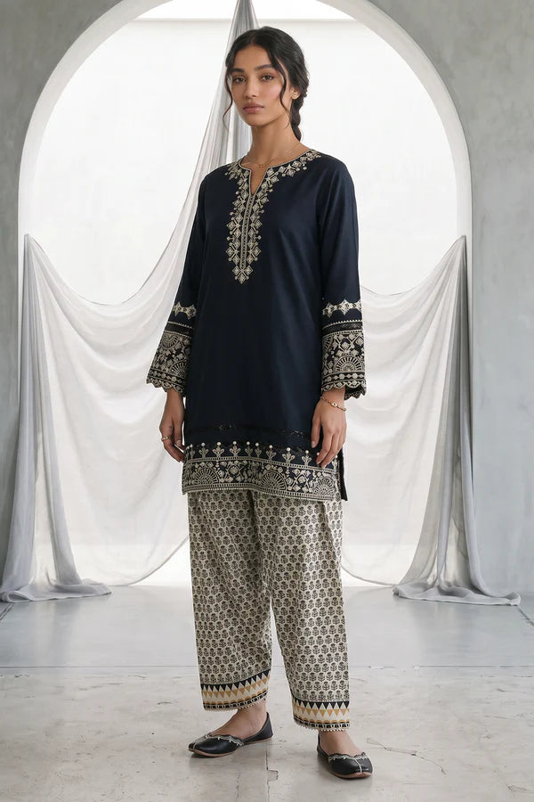 Zellbury Monochrome Lawn Unstitched 2 Pc-1069