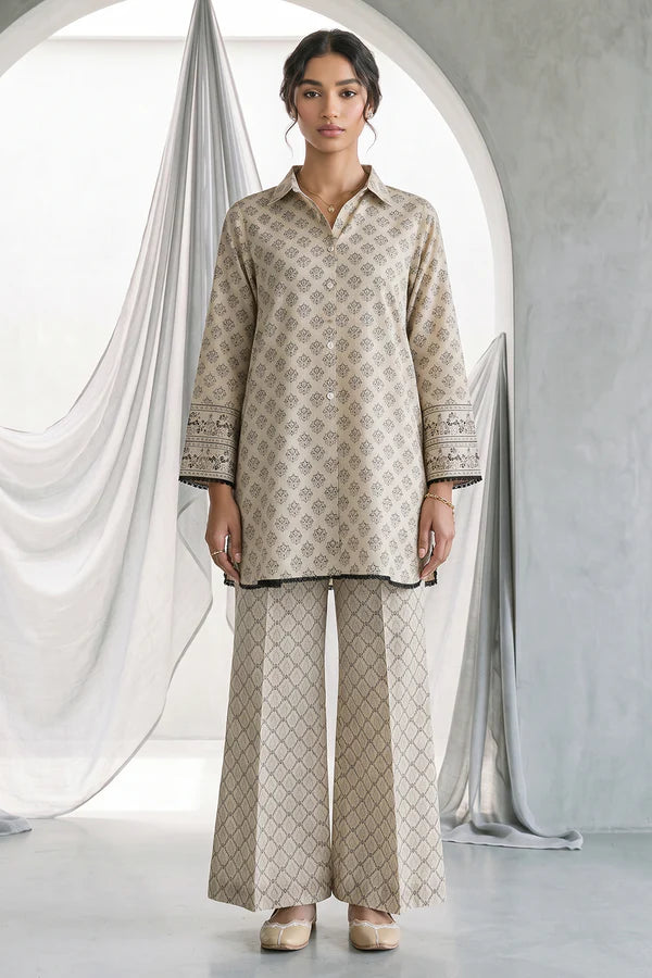 Zellbury Monochrome Lawn Unstitched 2 Pc-1123