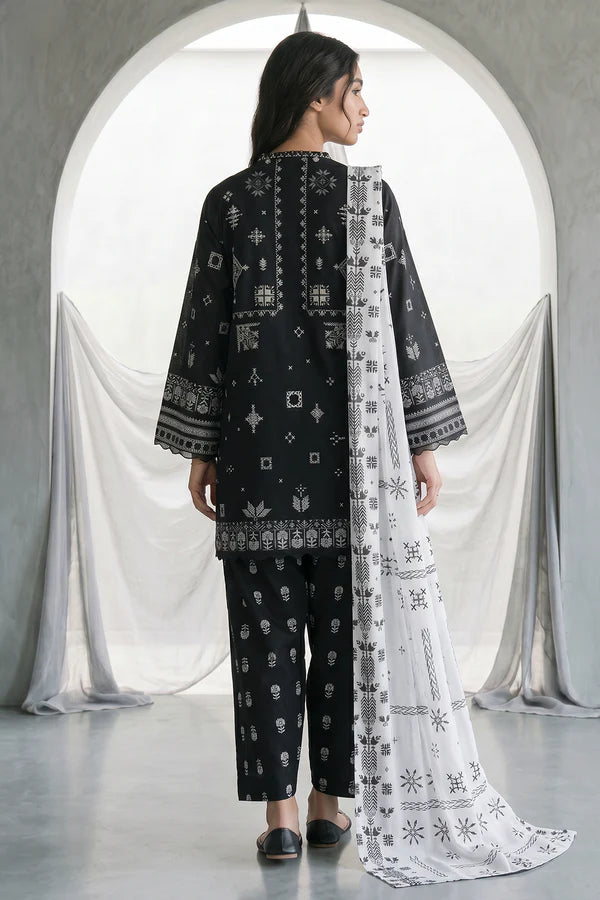 Zellbury Monochrome Lawn Unstitched 3 Pc-0957