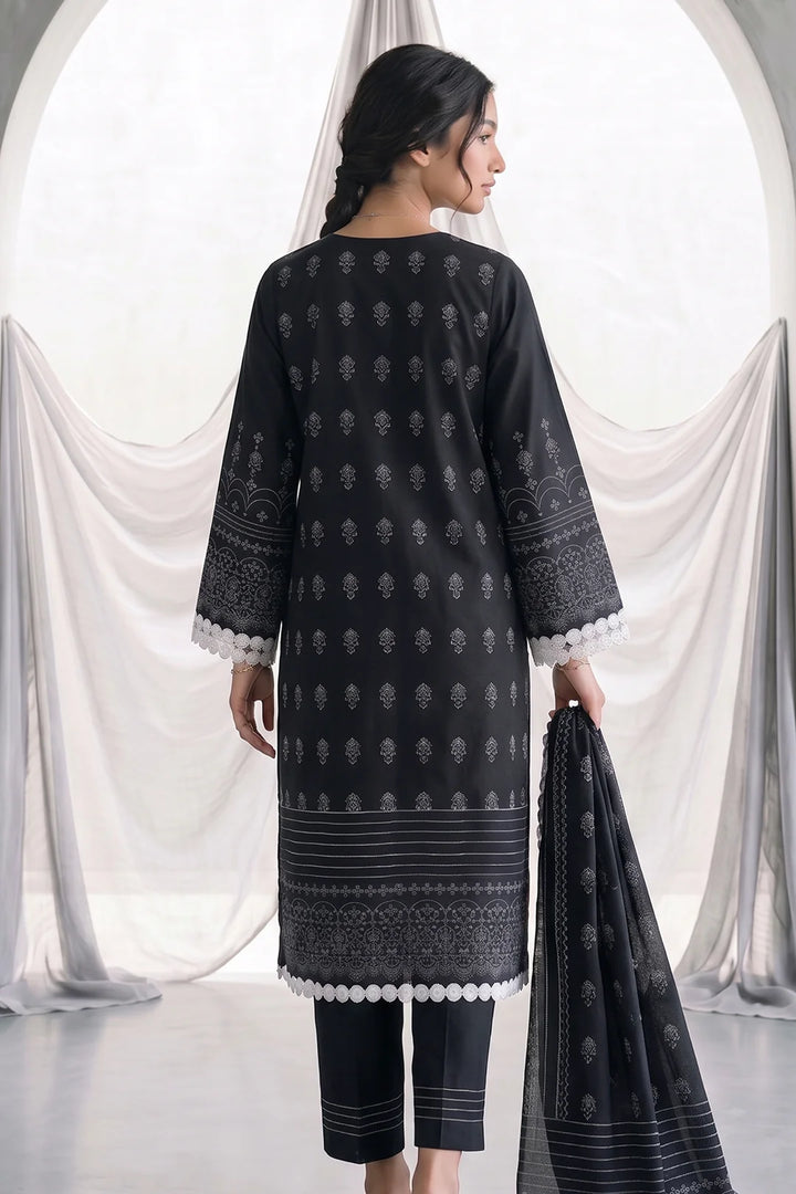 Zellbury Monochrome Lawn Unstitched 3 Pc-1090