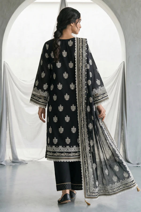 Zellbury Monochrome Lawn Unstitched 3 Pc-1094