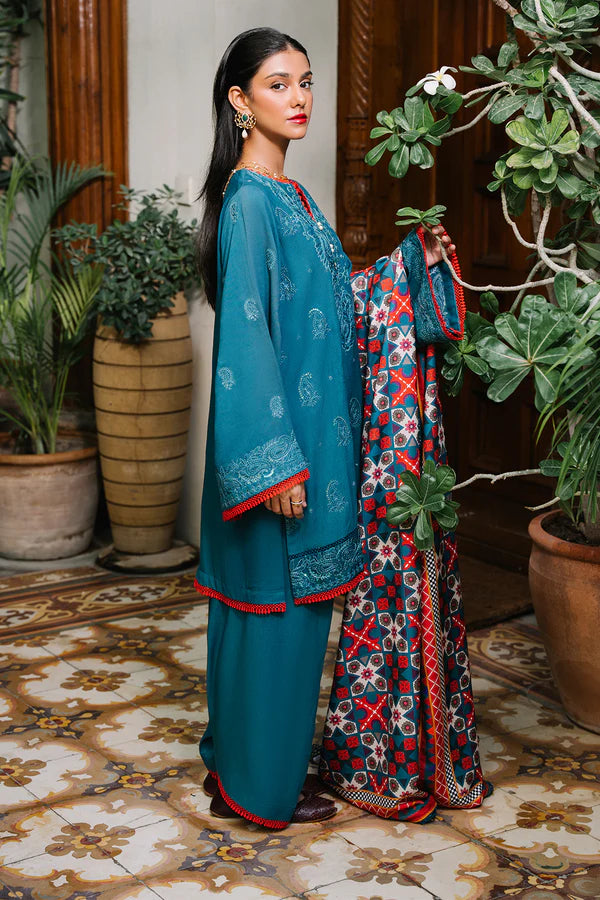 Embroidered Shirt Shalwar Dupatta - 0326