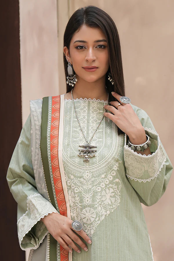 Embroidered Shirt Shalwar Shawl - 0408