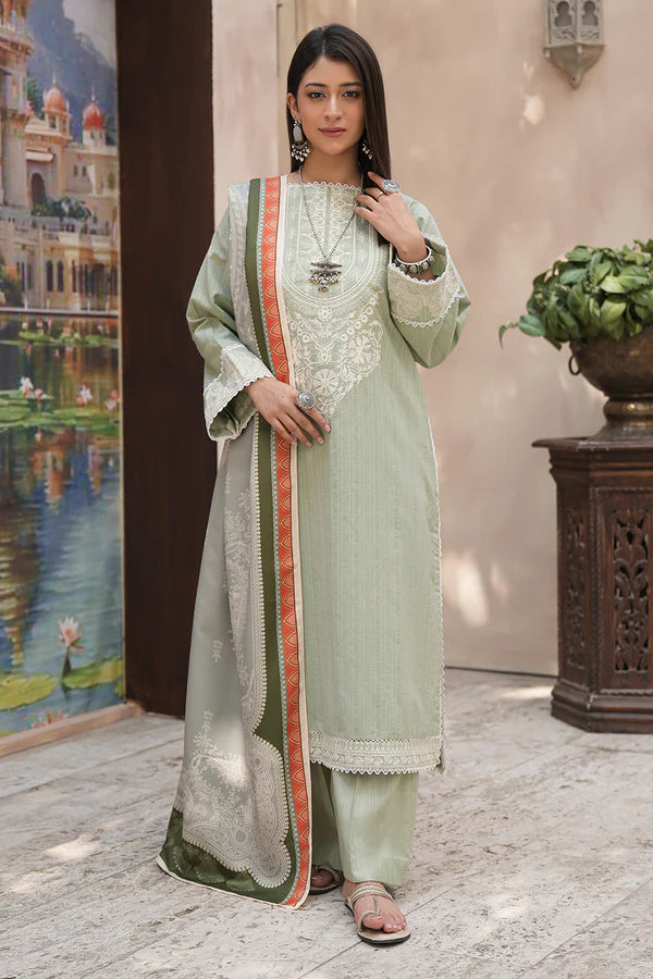 Embroidered Shirt Shalwar Shawl - 0408