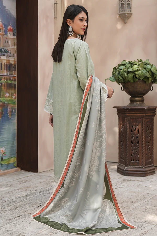 Embroidered Shirt Shalwar Shawl - 0408