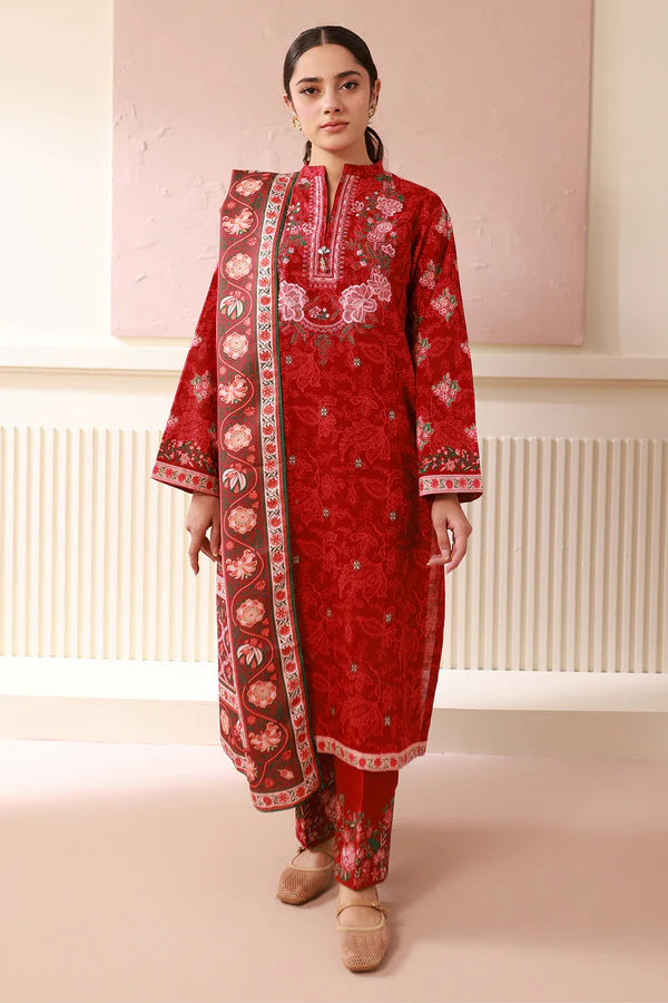 Embroidered Shirt Shalwar Dupatta - 0536