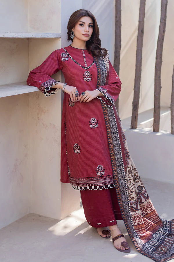 Embroidered Shirt Shalwar Dupatta - 0594