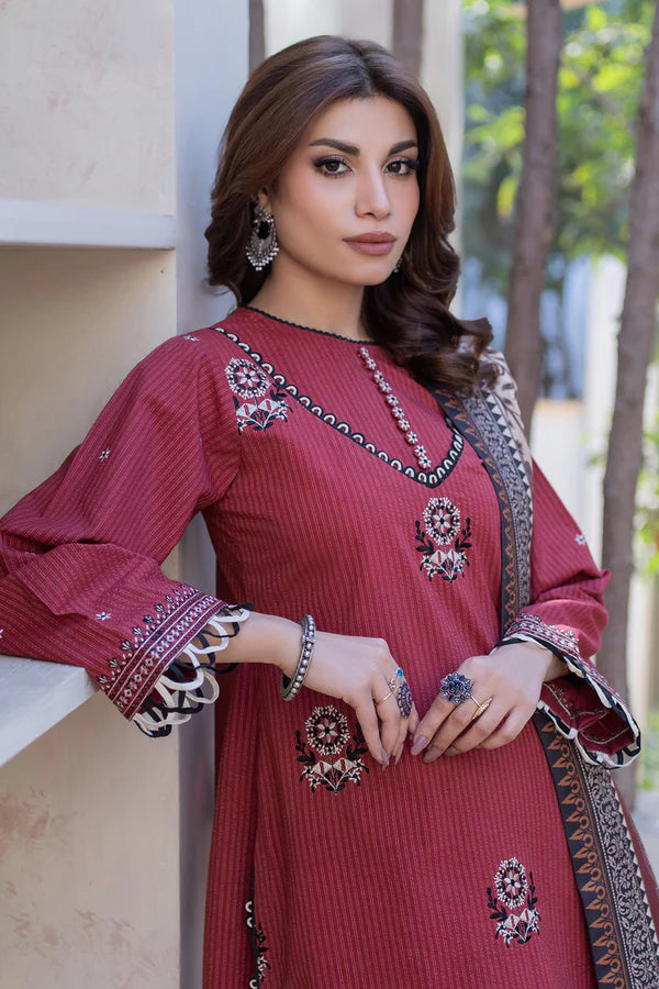 Embroidered Shirt Shalwar Dupatta - 0594