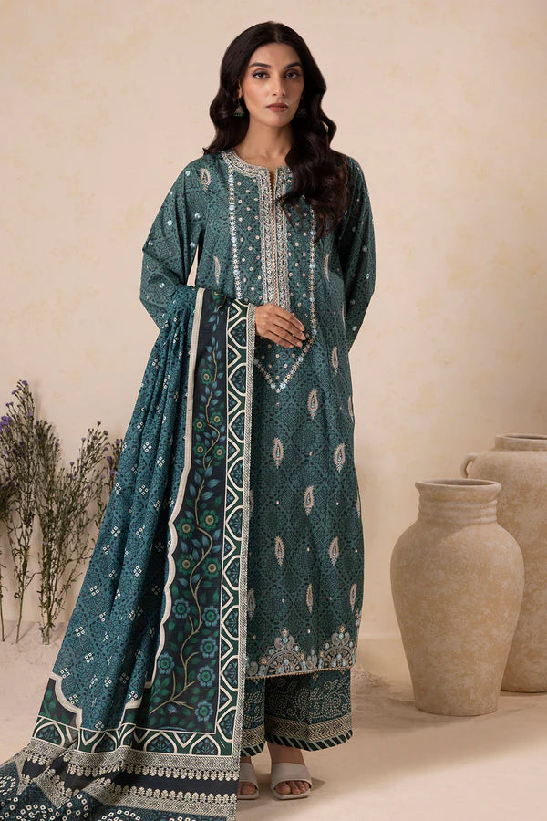 Embroidered Shirt Shalwar Dupatta - 0167
