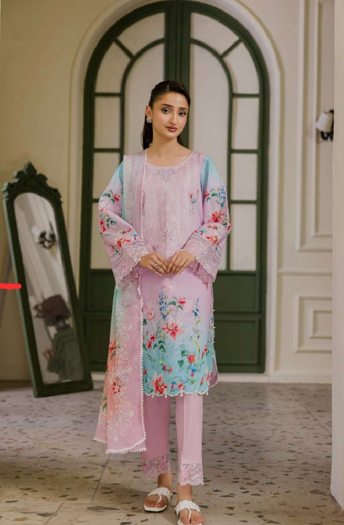 Digital Printed Lawn Embroidered Suit PR-573