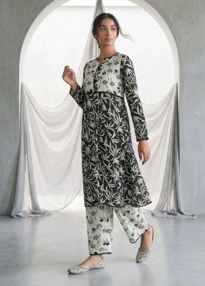 Zellbury Monochrome Lawn Unstitched 2 Pc-1062