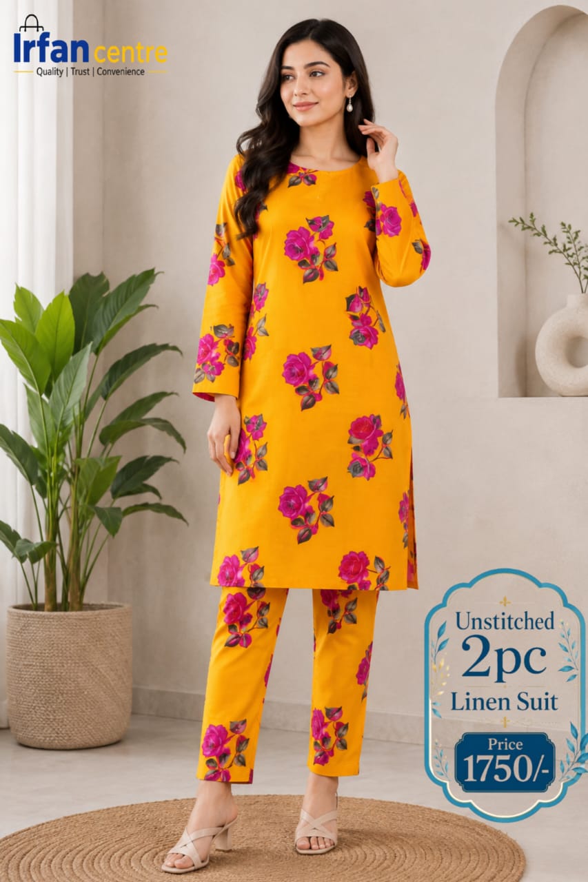 2Pcs Unstitched Linen Suit