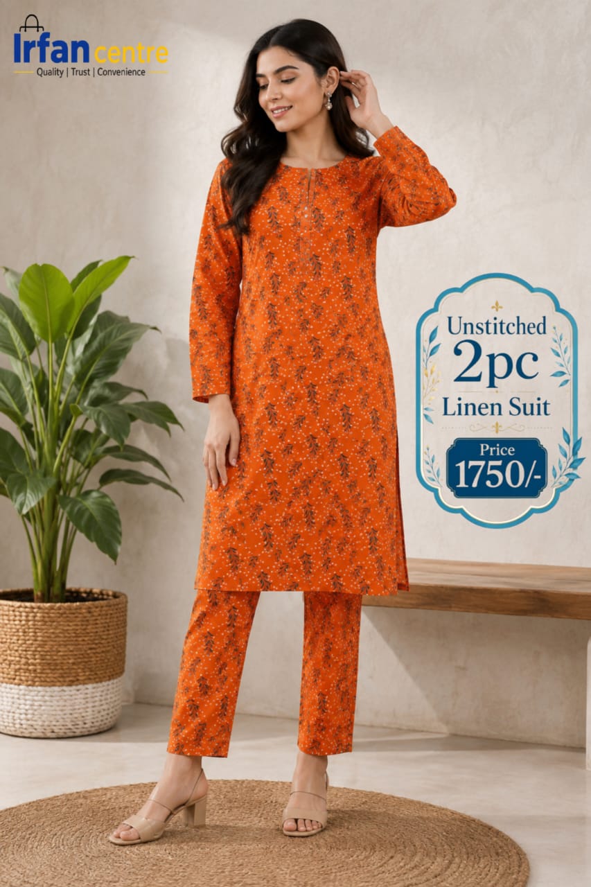 2Pcs Unstitched Linen Suit