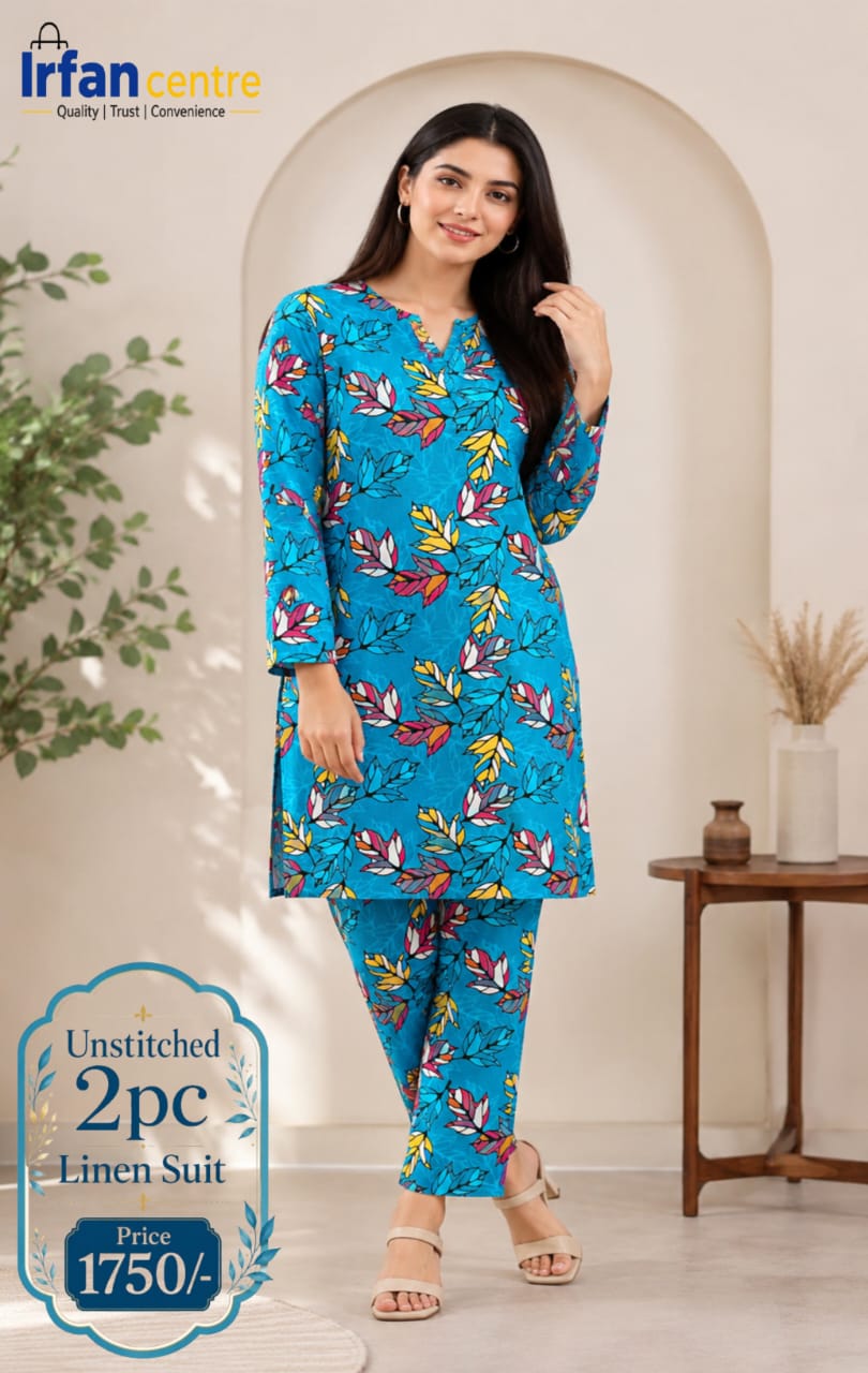 2Pcs Unstitched Linen Suit
