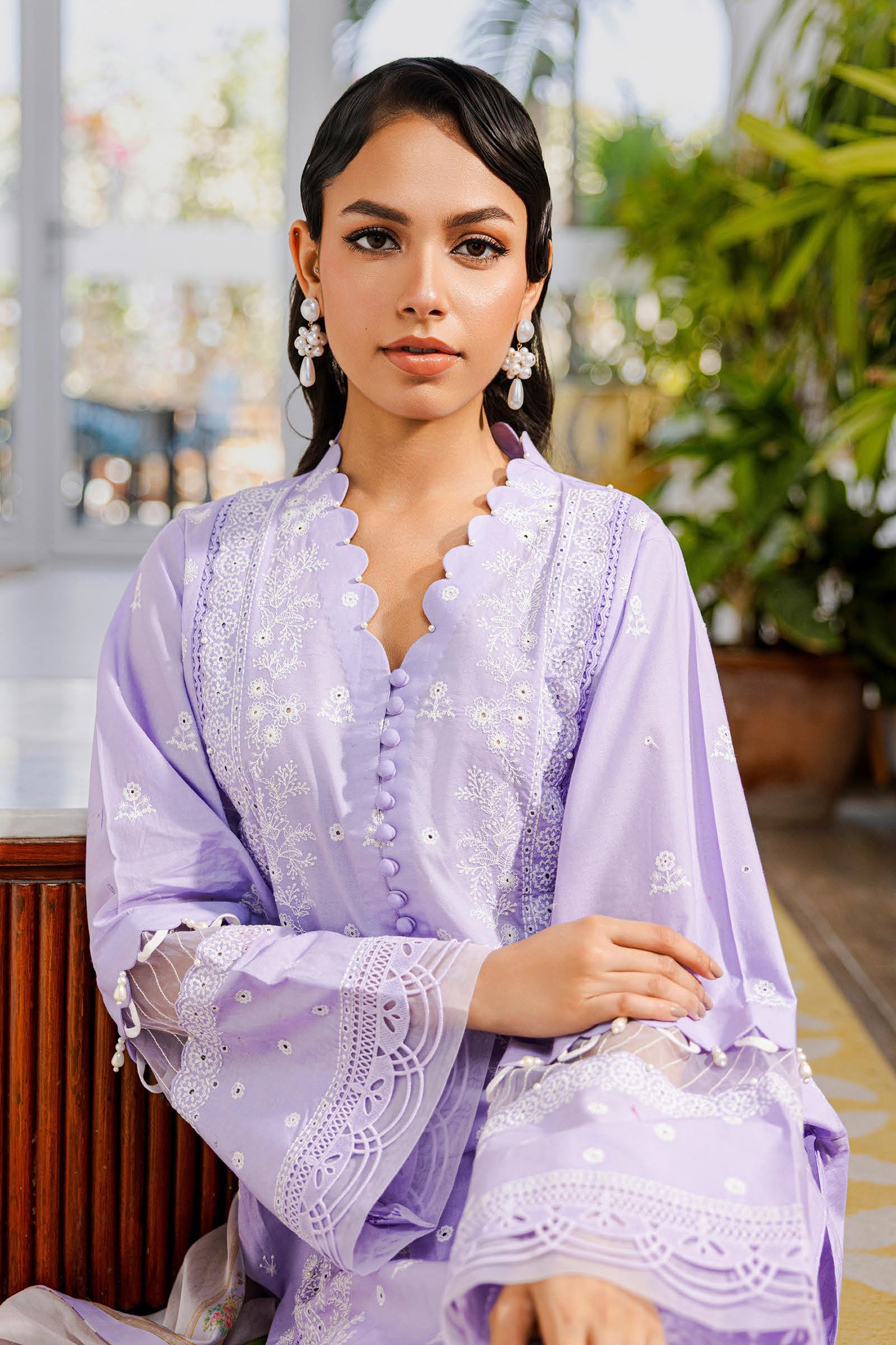 ZELLBURY UNSTITCHED CHIKANKARI