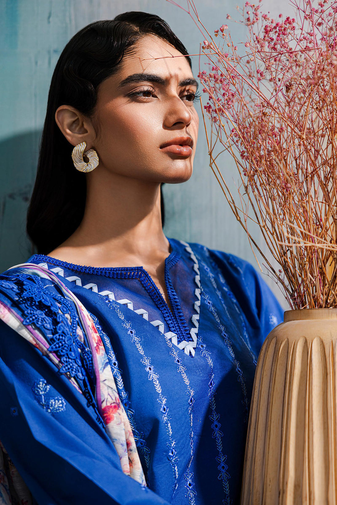 ZELLBURY UNSTITCHED CHIKANKARI