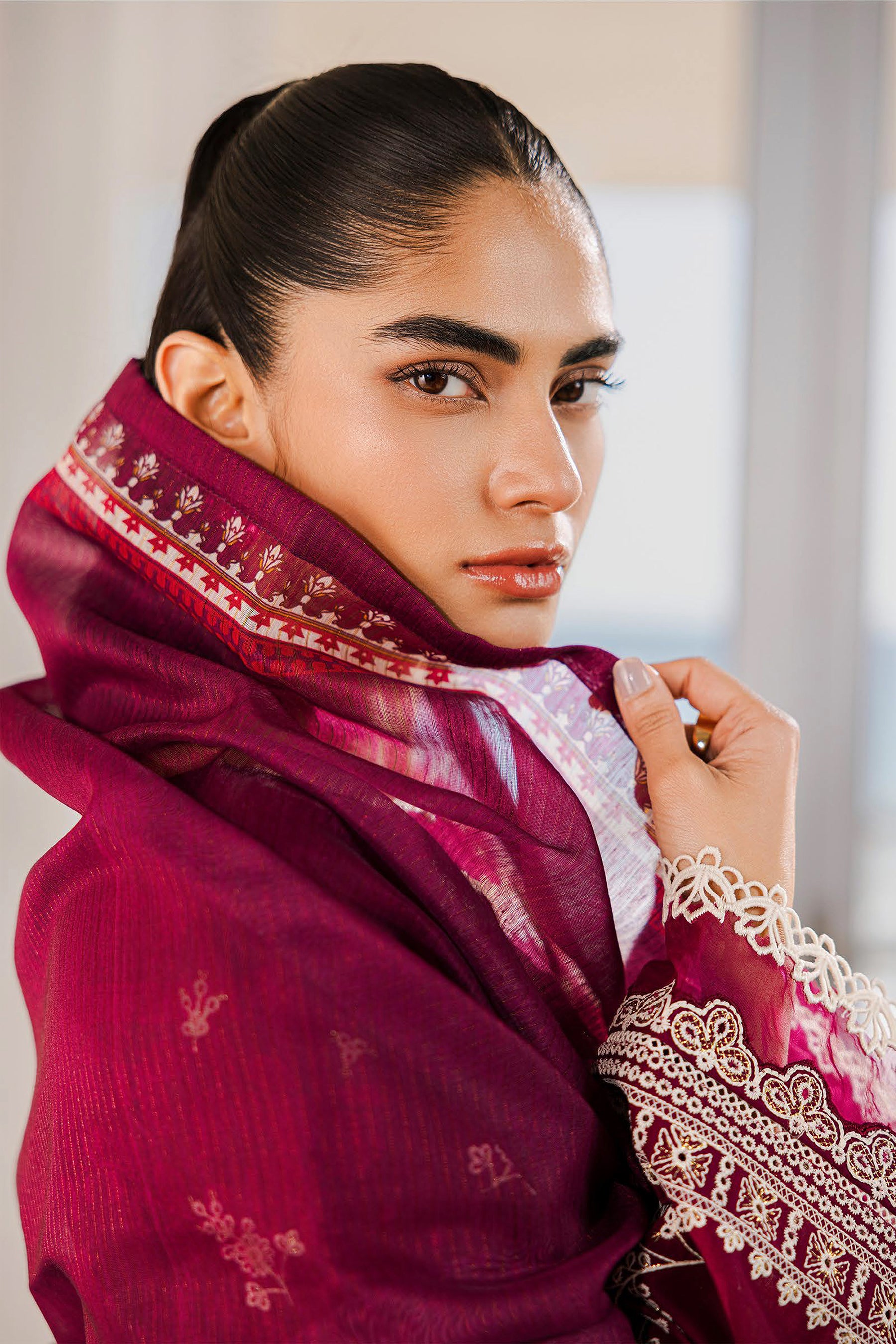 ZELLBURY UNSTITCHED CHIKANKARI