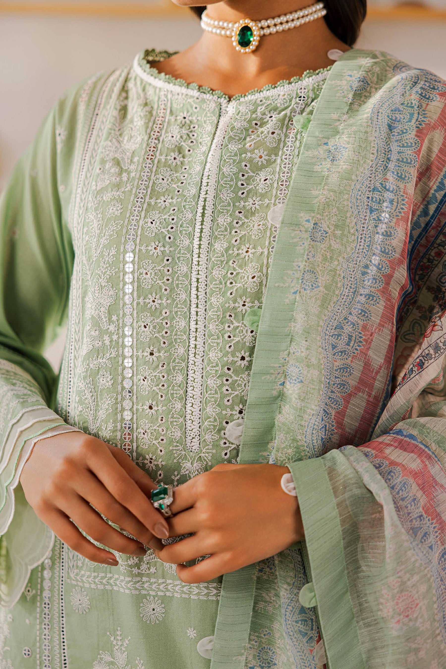 ZELLBURY UNSTITCHED CHIKANKARI