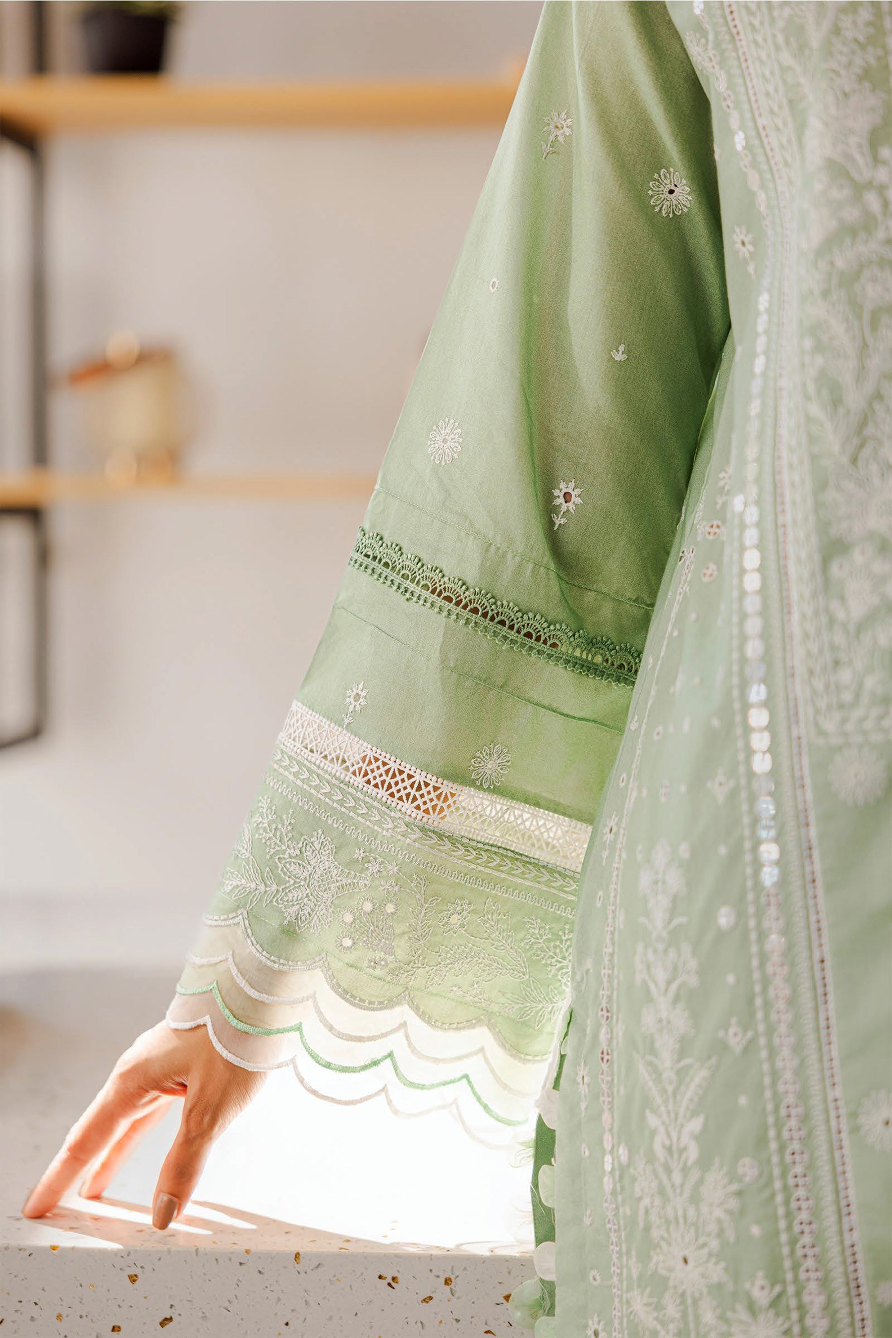 ZELLBURY UNSTITCHED CHIKANKARI