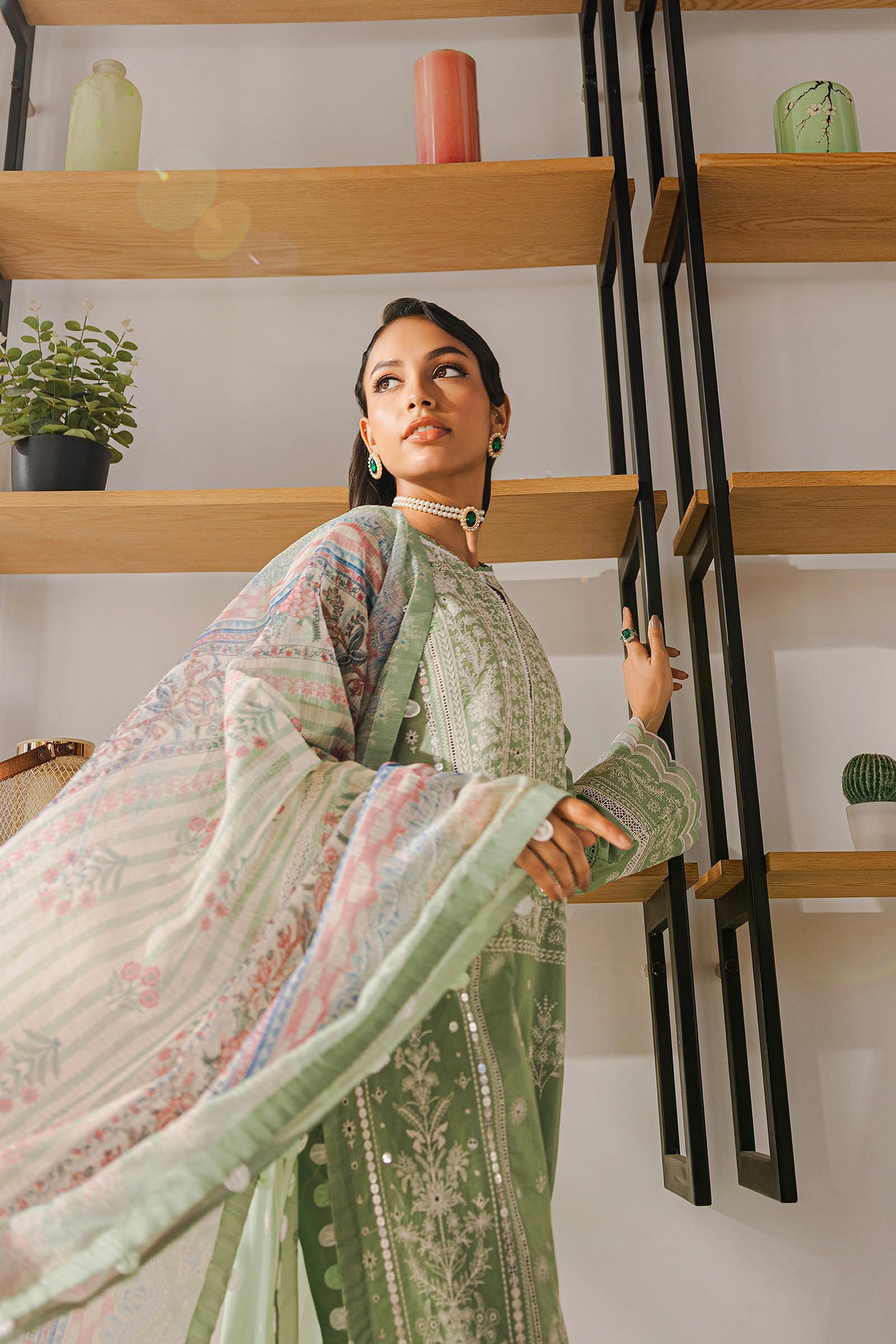 ZELLBURY UNSTITCHED CHIKANKARI