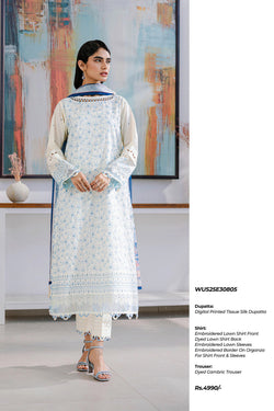 ZELLBURY UNSTITCHED CHIKANKARI