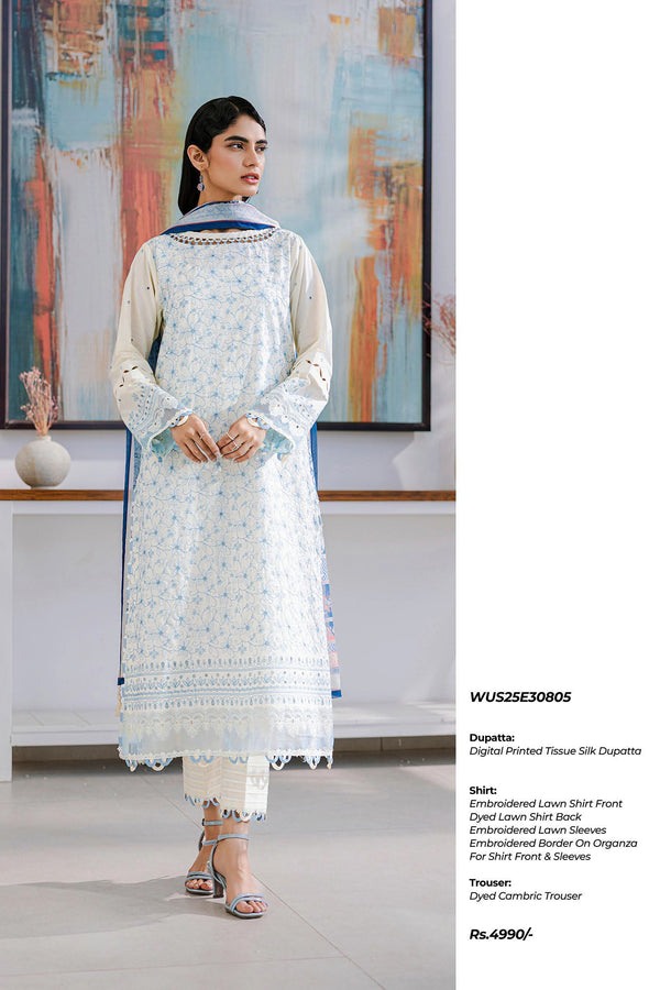 ZELLBURY UNSTITCHED CHIKANKARI