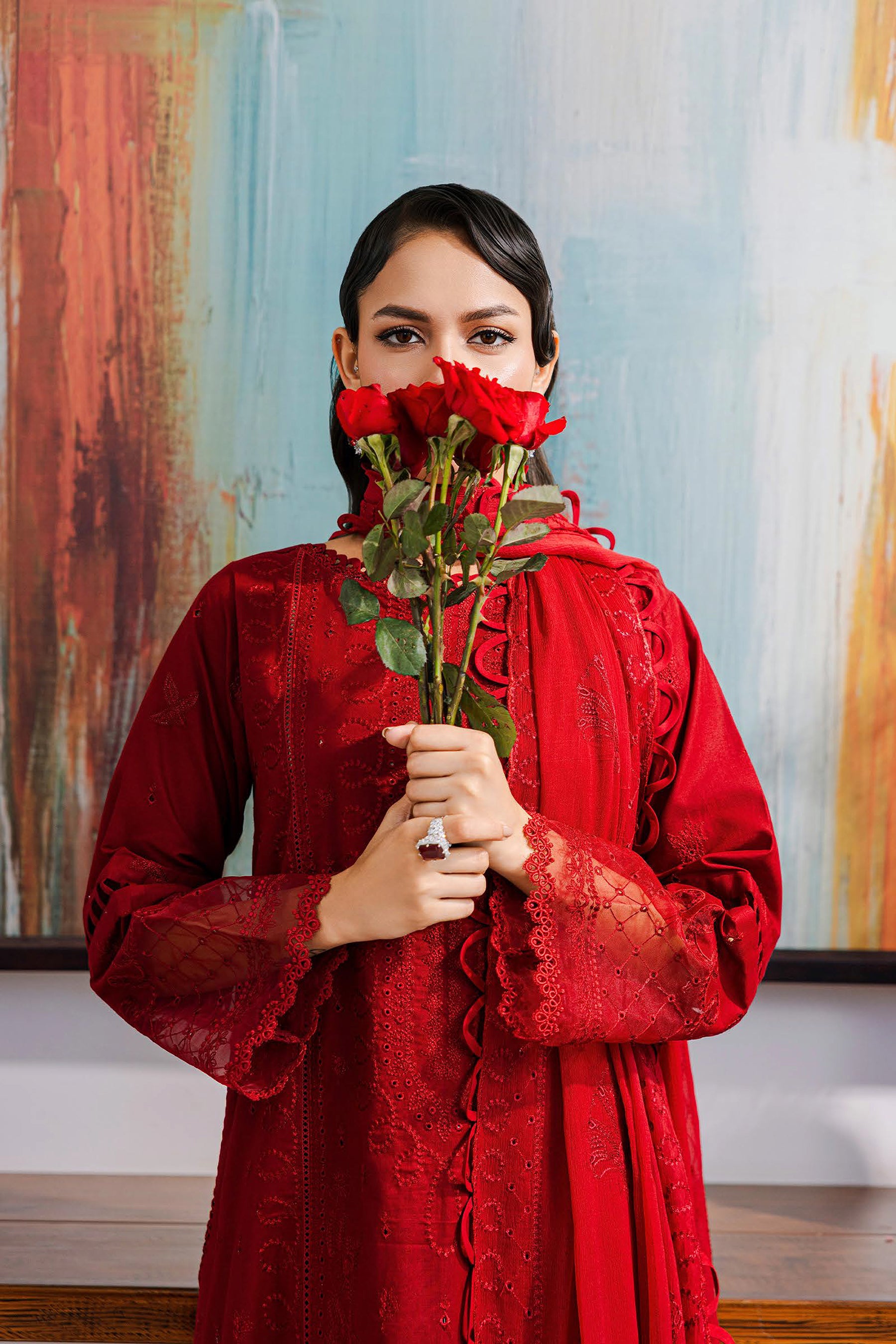 ZELLBURY UNSTITCHED CHIKANKARI