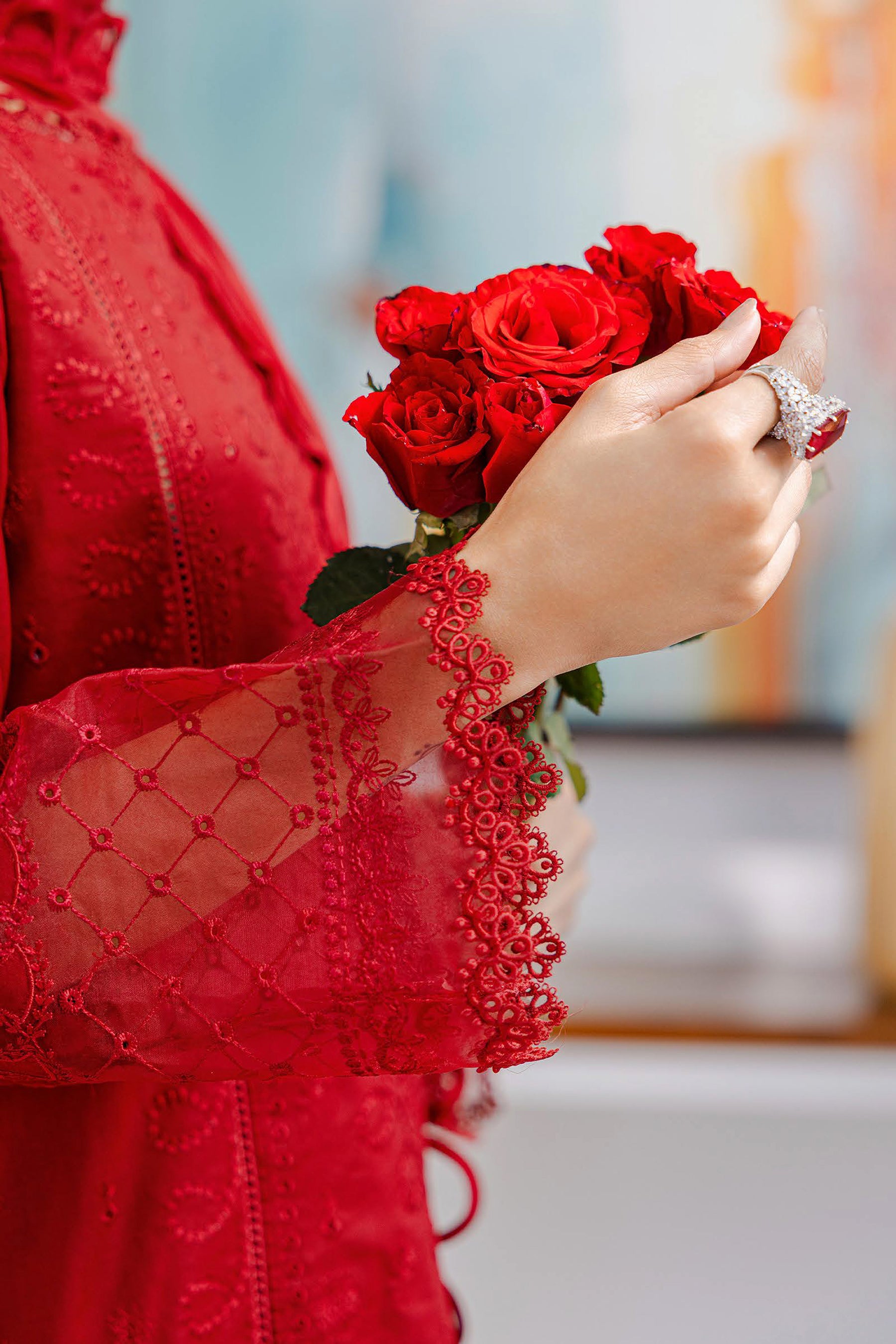 ZELLBURY UNSTITCHED CHIKANKARI