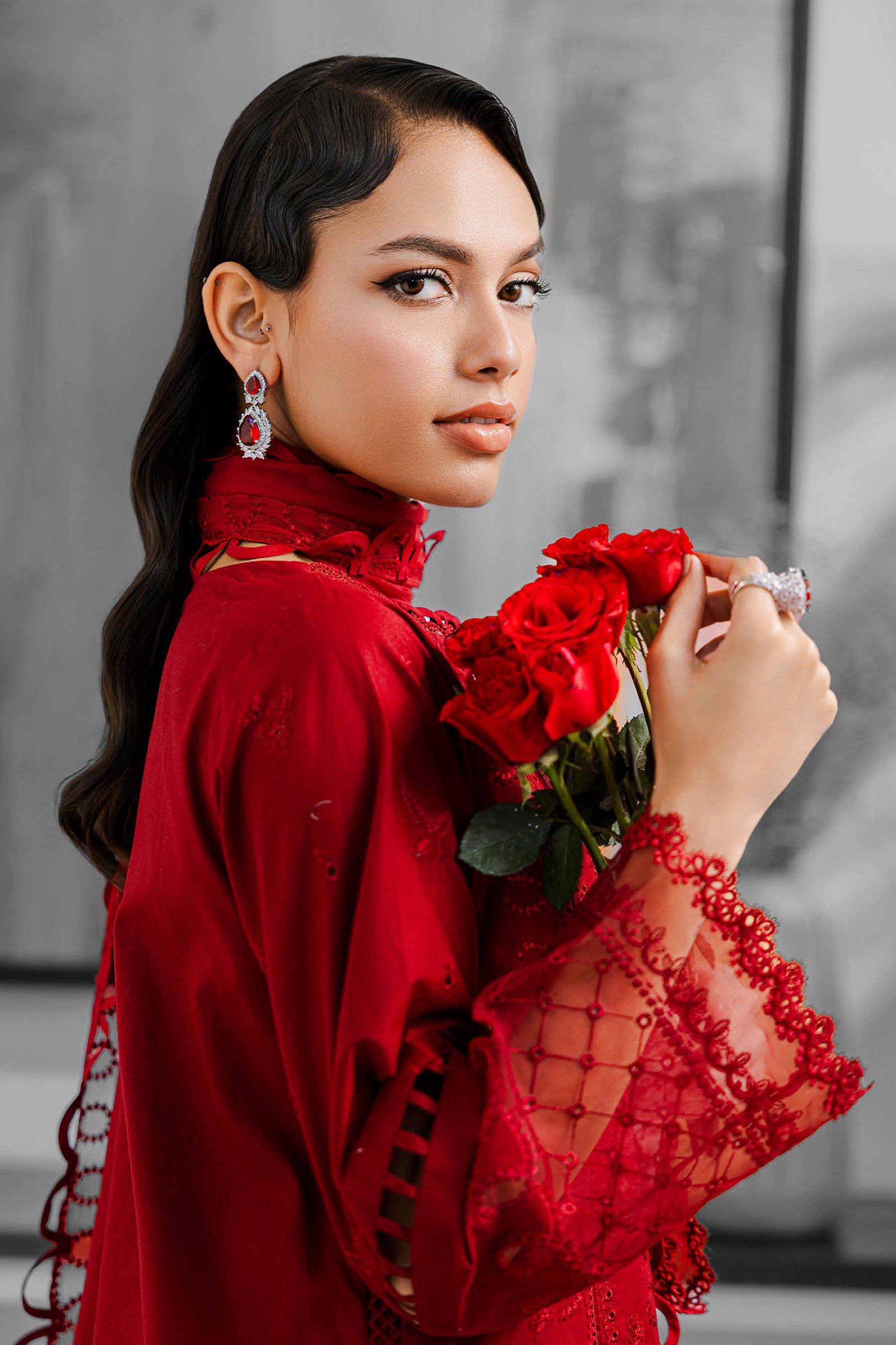 ZELLBURY UNSTITCHED CHIKANKARI